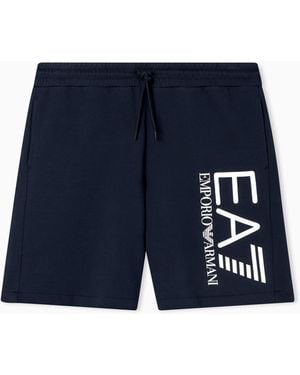 EA7 Shorts Core Identity Aus Baumwolle - Blau