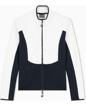 EA7 Technical Teddy-Effect Ski Fleece - Blue