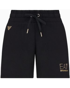 EA7 Evolution Stretch Viscose-Blend Shorts - Black