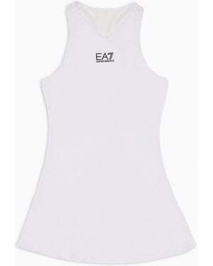 EA7 Official Store Tennis Pro Girl Dress - White