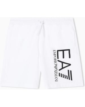 EA7 Shorts Core Identity Aus Baumwolle - Weiß