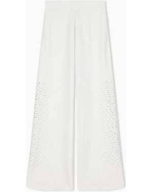 EA7 Pantaloni Precious Vestibilità Regular - Bianco
