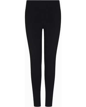 EA7 Core Lady Stretch Cotton Jersey Leggings - Black