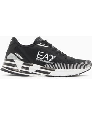 EA7 Sneaker Crusher Distance Aus Netzgewebe Mit Gummisohle - Weiß