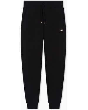 EA7 Cotton Stretch Sweatpants With An Elastic Waist Core Lady - Black