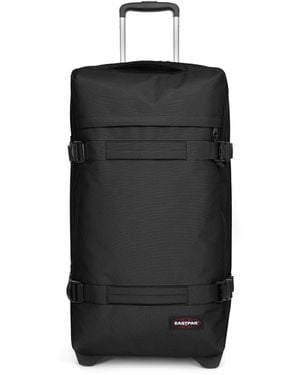 Eastpak Valigia Media Transit'R M 78L Bagaglio Morbido A 2 Ruote Con Doppio Scomparto - Nero