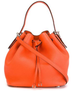Bally Bloom Leather Bucket Bag - Orange