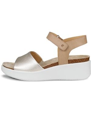 Ecco Flowt Wedge Cork - Metallic