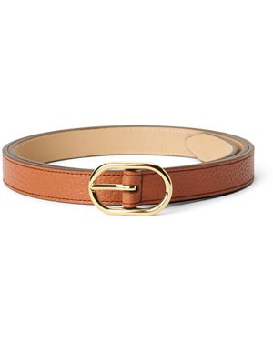 Ecco Belts Pebble Leather - White