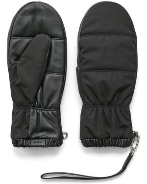 Ecco Gloves Quilted Mittens - Schwarz