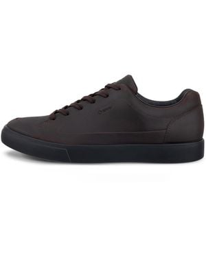Ecco Leather Waterproof Trainer Trainer Shoes - Black
