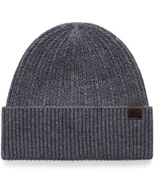 Ecco Cable Knit Beanie - Blau