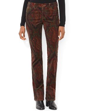 Ralph Lauren Lauren Paisley Corduroy Pants - Brown