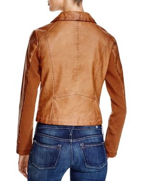 Bagatelle Faux Leather Jacket - Brown