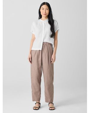 Eileen Fisher Organic Linen Lantern Pant - Brown