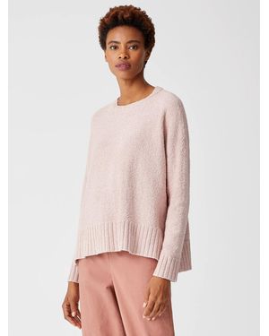 Eileen Fisher Peruvian Organic Cotton Boucle Box-top - Pink