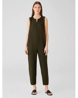 Eileen Fisher Organic Linen Jumpsuit - Green