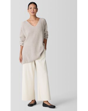 Eileen Fisher Lightweight Ponte Wide-leg Pant - White