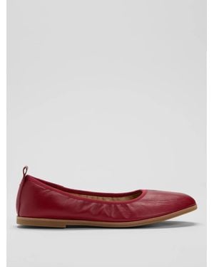 Eileen Fisher Notion Nappa Leather Ballet Flat - Red