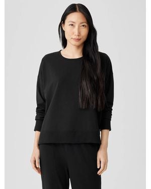 Eileen Fisher Pima Cotton Stretch Jersey Box-top - Green