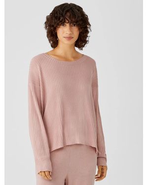 Eileen Fisher Peruvian Organic Cotton Blend Box-top - Pink