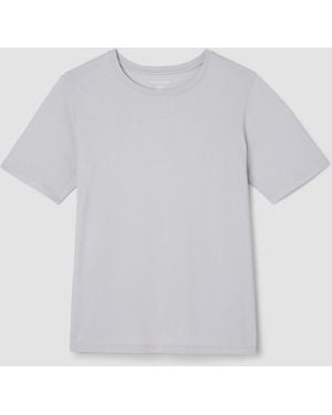 Eileen Fisher Organic Pima Cotton Jersey Round Neck Tee - White