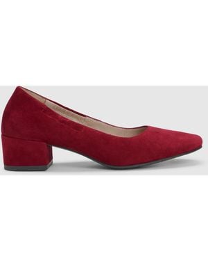 Eileen Fisher Winn Suede Pump - Red