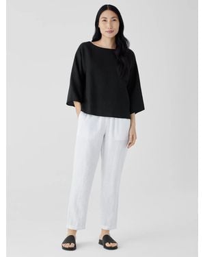 Eileen Fisher Organic Linen Tapered Pant - White