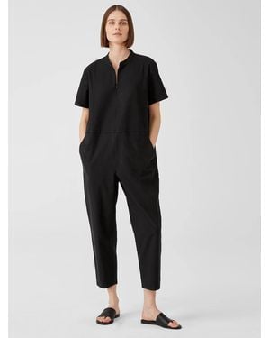 Eileen Fisher Organic Cotton Hemp Jumpsuit - Black
