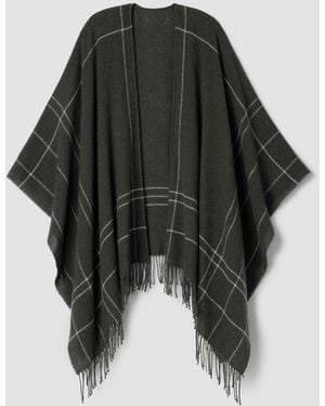 Eileen Fisher Wool Twill Graph Serape - Multicolor