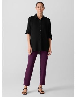 Eileen Fisher Washable Stretch Crepe Pant - Black