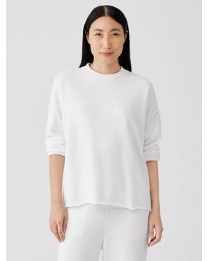 Eileen Fisher Organic Cotton French Terry Box-top - Green