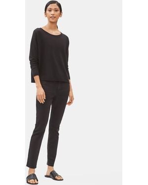 Eileen Fisher Organic Cotton Skinny Ankle Jean - Black