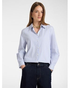 Elena Miro Camicia in popeline a righe - Bianco