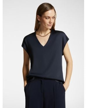Elena Miro Blusa in raso con scollo a V