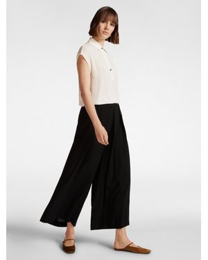 Elena Miro Pantaloni ampi con pieghe - Bianco