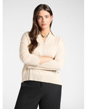 Elena Miro Maglia polo in pura lana - Neutro