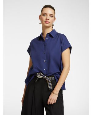 Elena Miro Camicia estiva in cotone - Blu