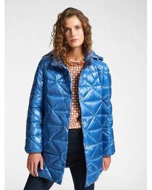 Elena Miro Piumino trapuntato con cappuccio - Blu