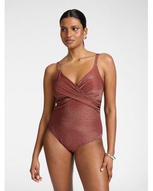 Elena Miro Costume intero drappeggiato - Rosso