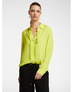 Elena Miro Camicia con bordo arricciato - Giallo