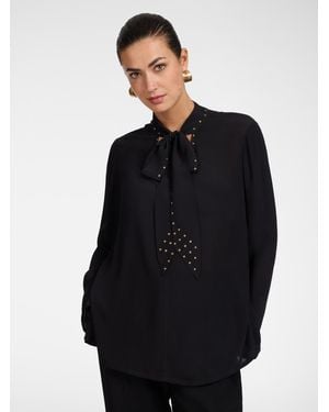 Elena Miro Blusa in viscosa con fiocco