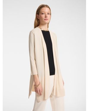 Elena Miro Cardigan lungo aperto davanti - Neutro