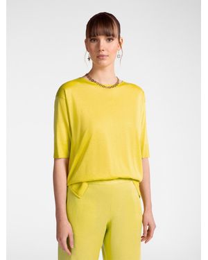 Elena Miro T-shirt in jersey tricot - Giallo