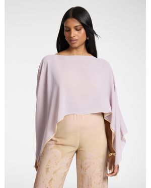Elena Miro Mantella doppia in georgette - Rosa