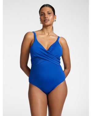 Elena Miro Costume intero drappeggiato - Blu