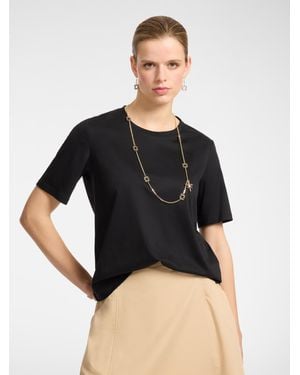 Elena Miro T-shirt con collana - Nero