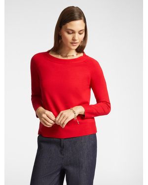 Elena Miro Maglia con scollo a barchetta - Rosso