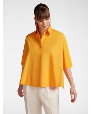 Elena Miro Blusa over in due tessuti - Giallo
