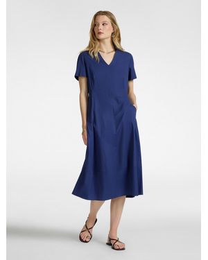 Elena Miro Abito svasato in cotone - Blu
